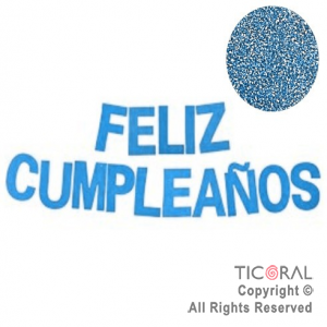 GUIRNALDA FRASE FELIZ CUMPLEAOS GIBREADA CELESTE 15CM x 1