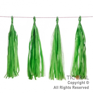 GUIR R6150 BORLAS VERDE MONOCOLOR FLECO x 1