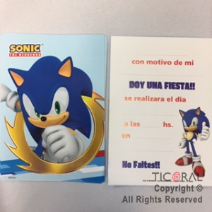 Ártico congelado Soltero SONIC INVITACION X 10 | Ticoral Express | Cotillón y Repostería. Venta al público. Ártico congelado Soltero SONIC INVITACION X 10 | Ticoral Express | Cotillón y Repostería. Venta al público.