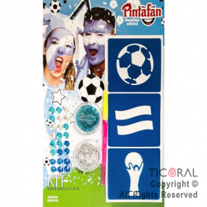 KIT PARA MAQUILLAJE ARGENTINA GLAM 2 COLORES+STRASS+PINCEL+STENCIL AUTOADHESIVO 652-08 x 1 | Ticoral Express | Cotillón y Repostería. Venta al público. KIT PARA MAQUILLAJE ARGENTINA GLAM 2 COLORES+STRASS+PINCEL+STENCIL AUTOADHESIVO 652-08 x 1 | Ticoral Express | Cotillón y Repostería. Venta al público.