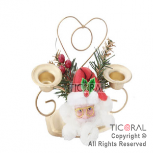 CANDELABRO HS1269 NOEL BAJO P/2VELAS x 1