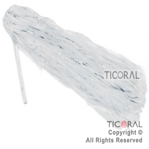 PORRA LARGA PLASTICA BLANCO x 10