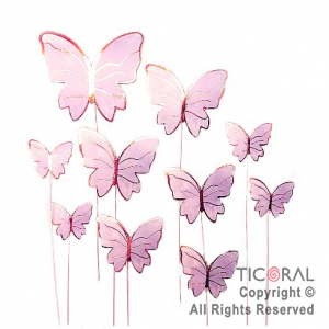 CAKE TOPPER MARIPOSA LILA CON PINCHE X 1