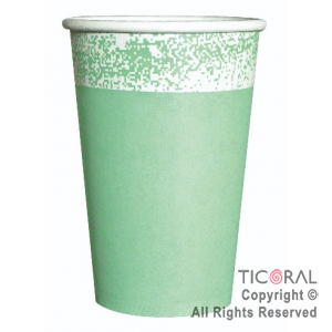 VASO POLIPAPEL 240CC VERDE AGUA PASTEL X 8