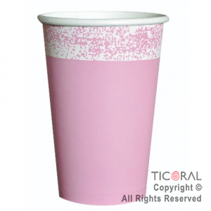 VASO POLIPAPEL 240CC ROSA PASTEL X 8