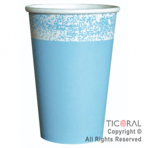 VASO POLIPAPEL 240CC CELESTE PASTEL X 8