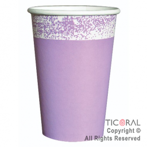 VASO POLIPAPEL 240CC LILA PASTEL X 8
