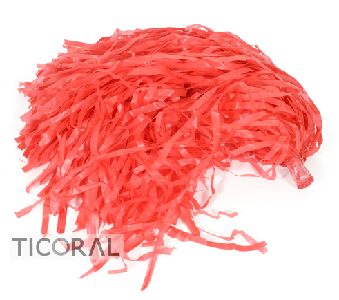 PORRA PORRON PLASTICO MATE ROJO x  1