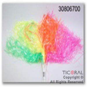 PORRA LARGA PLASTICA FLUO x 10