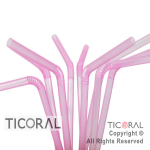 SORBETE FLEXIBLE COLOR ROSA 6 PAQUETES x 100