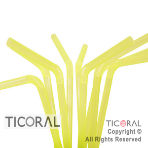 SORBETE FLEXIBLE COLOR AMARILLO 6 PAQUETES x 100