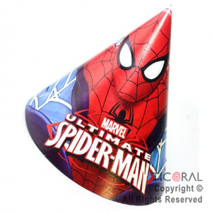 SPIDERMAN GORRO FELIZ CUMPLE x 10
