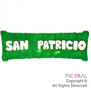 CARTEL SAN PATRICIO CON BRILLO GOMA EVA x 1
