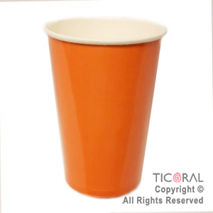 VASO POLIPAPEL NARANJA 240CC X 8 UNIDADES