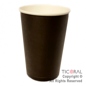 VASO POLIPAPEL NEGRO 240CC X 8 UNIDADES