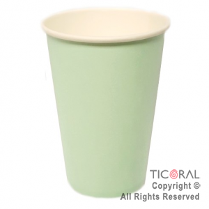 VASO POLIPAPEL VERDE PASTEL (AQUA) 240CC X 8 UNIDADES