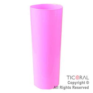 VASO TRAGO LARGO PP KV ROSA 280CC X 10