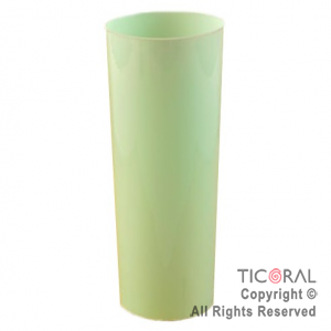 VASO TRAGO LARGO PP KV VERDE PASTEL 280CC X 10