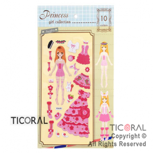 STICKER MU�ECA C/ACCESORIOS HS6168 x 12