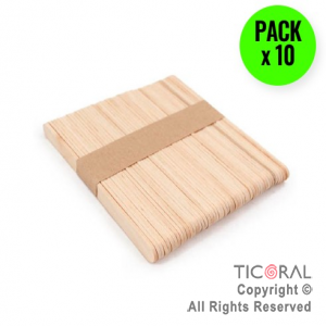 PALITOS DE HELADO NATURAL CHICO 11.5 cm X 50unid  (PACK X 10)