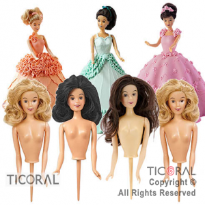 MU�ECA MEDIO CUERPO PARA DECORACION DE TORTAS HS7363 X 4