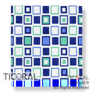 SERVILLETA CUADRADOS VERDE Y AZUL 33X33CM HS7395-2 x 20