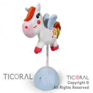 ADORNO UNICORNIO CON ALAS A.PORC x 1