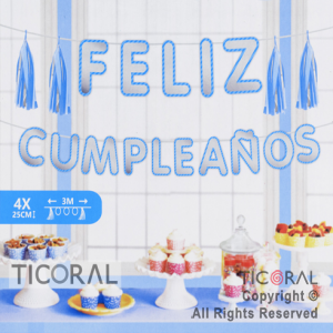 GUIR SET FELIZ CUMPLEA�OS + BORLAS CELESTES (3 MTS) HS8090-1 x 1