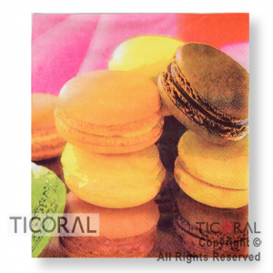 SERVILLETA ALFAJORES MACARONS 33X33 HS8031-1 x 20