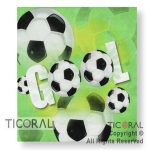 SERVILLETA  FUTBOL GOL 33X33 HS8031-3 x 20