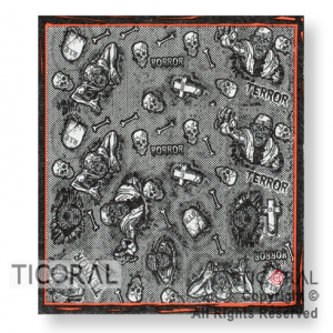 SERVILLETA  HALLOWEEN ESQUELETOS LAPIDAS 33X33 HS8031-6 x 20