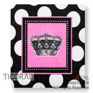 SERVILLETA CORONA PRINCESA 33X33 HS8016-8 x 20