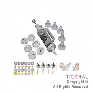 JERINGA PARA DECORACION DE GALLETITAS Y CUPCAKES CON FORMAS Y DISE�OS SET HS8036 x 1