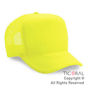 SOMBRERO GORRO TRUCKER FLUO NEON AMARILLO CAP x 1