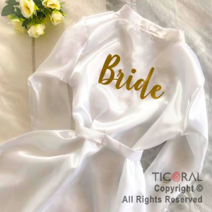 BATA BRIDE BLANCA CON ORO x 1