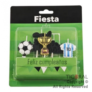 SET VELAS FELIZ CUMPLEAOS ARGENTINA X 1