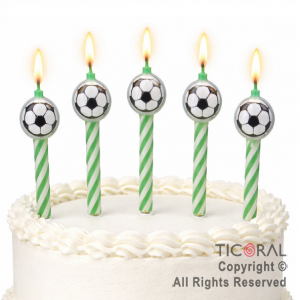VELA SET PELOTAS FUTBOL VERDE X 6 PIEZAS
