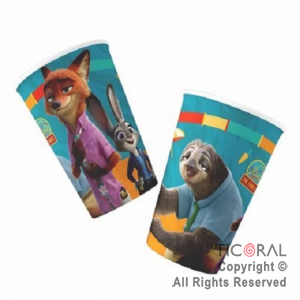 ZOOTOPIA VASO POLIPAPEL x 8