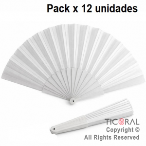 ABANICO BLANCO (PACK X 12 UNIDADES)