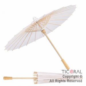 PARAGUAS SOMBRILLA BLANCO DE PAPEL