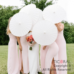 PARAGUAS SOMBRILLA BLANCO DE PAPEL