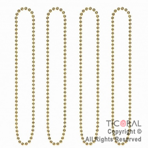 COLGANTE COLLAR DE CUENTAS ORO SET X 4