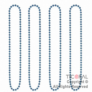 COLGANTE COLLAR DE CUENTAS AZUL SET X 4