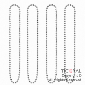 COLGANTE COLLAR DE CUENTAS PLATA SET X 4