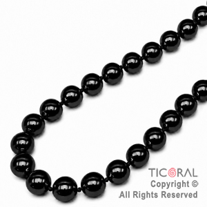 COLGANTE COLLAR DE CUENTAS NEGRO SET X 4