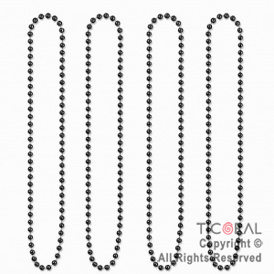 COLGANTE COLLAR DE CUENTAS NEGRO SET X 4