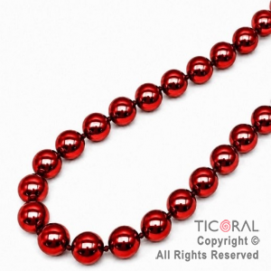 COLGANTE COLLAR DE CUENTAS ROJO SET X 4
