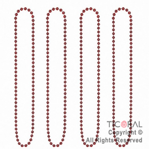 COLGANTE COLLAR DE CUENTAS ROJO SET X 4