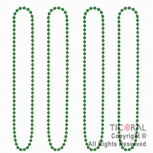COLGANTE COLLAR DE CUENTAS VERDE SET X 4
