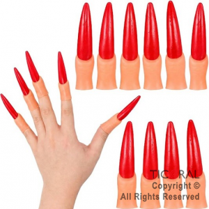 U�AS DE LATEX ROJAS HALLOWEEN X 10 UNIDADES
